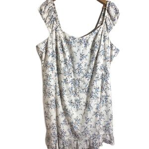 Old Navy Fit & Flare Puff Sleeve Floral Mini Dress 4X